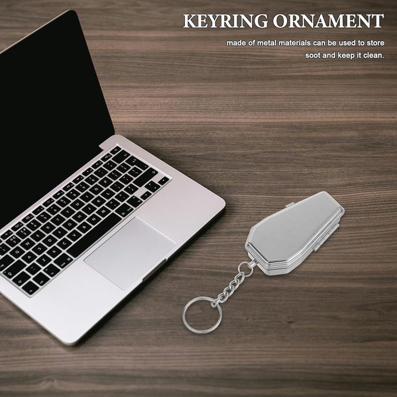 Coffin Shaped Metal Ashtray Keychain Portable Mini Pocket Ashtray for Outdoor Smoking - Image 5